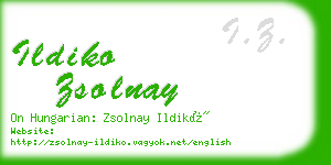 ildiko zsolnay business card